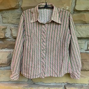 Vintage 70s Floral Button-Up